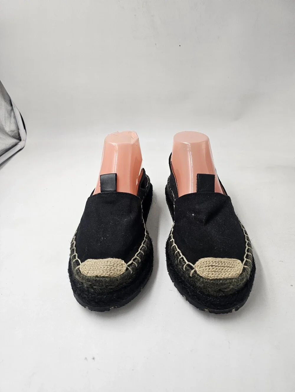 Acne Studios Bibiana Black Canvas Espadrilles Women's EU 39 Slip On Shoes-